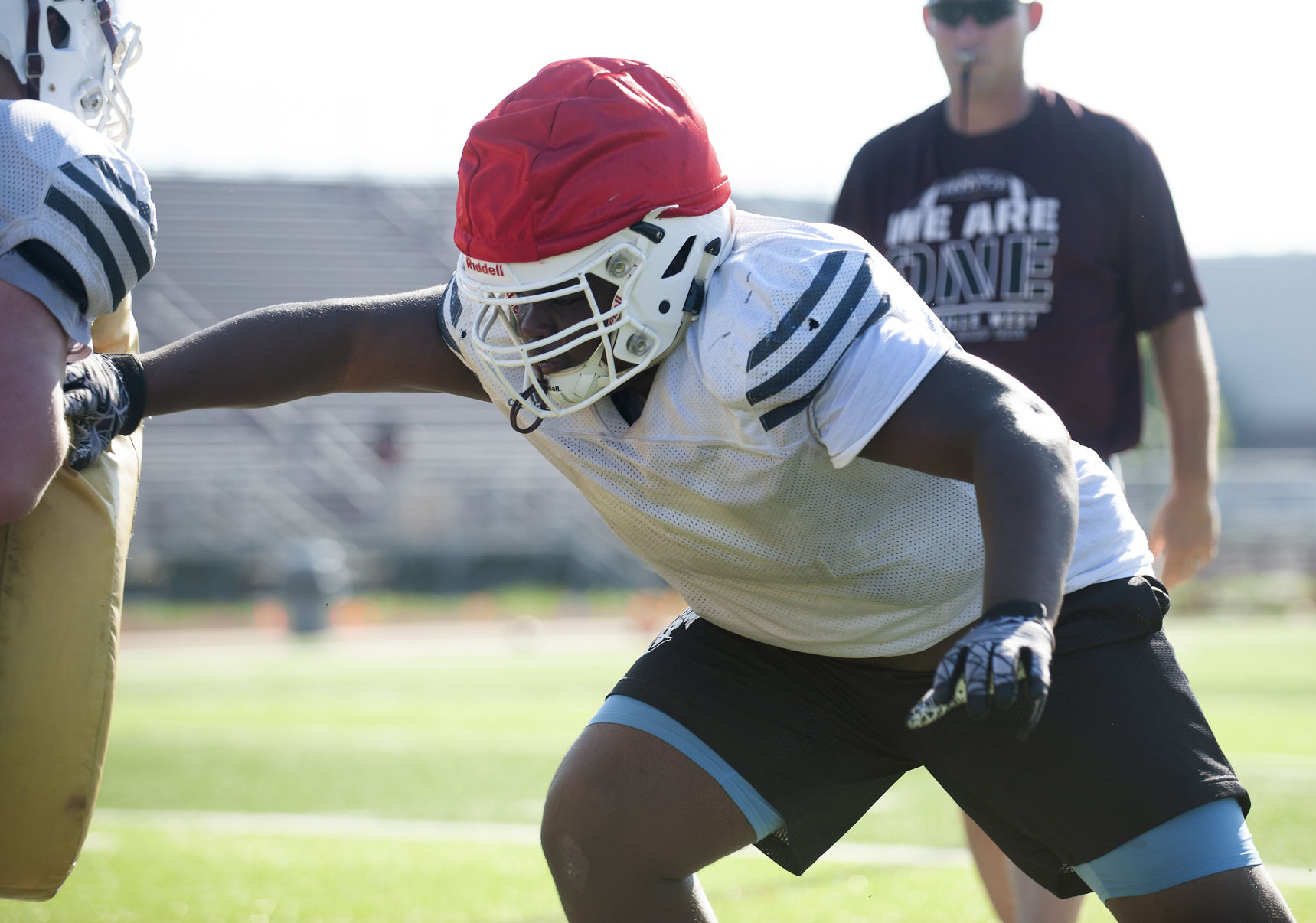 Belleville West High School football practice